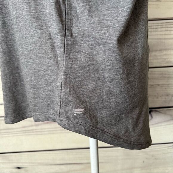 Fabletics Heather Grey “Never Settle” Janis Muscle Tank  Top - Picture 6 of 9